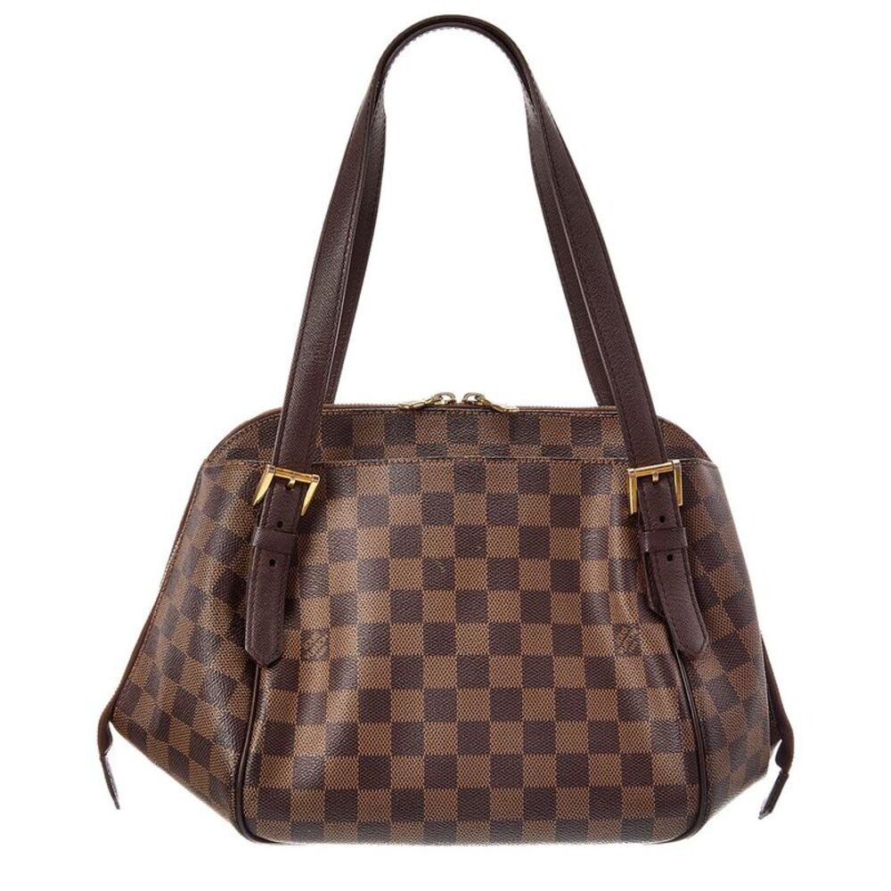 Louis Vuitton Brown Damier Ebene Canvas Belem Mm (Authentic Pre-Loved)
